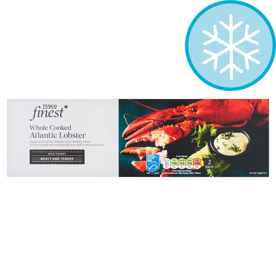 Tesco Finest Whole Cooked Atlantic Lobster 375g