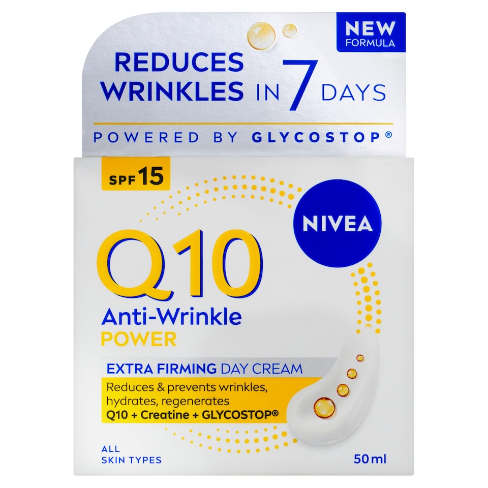 image 1 of Nivea Q10 Power Anti-Wrinkle Extra Firming Day Cream SPF 15 50 ml
