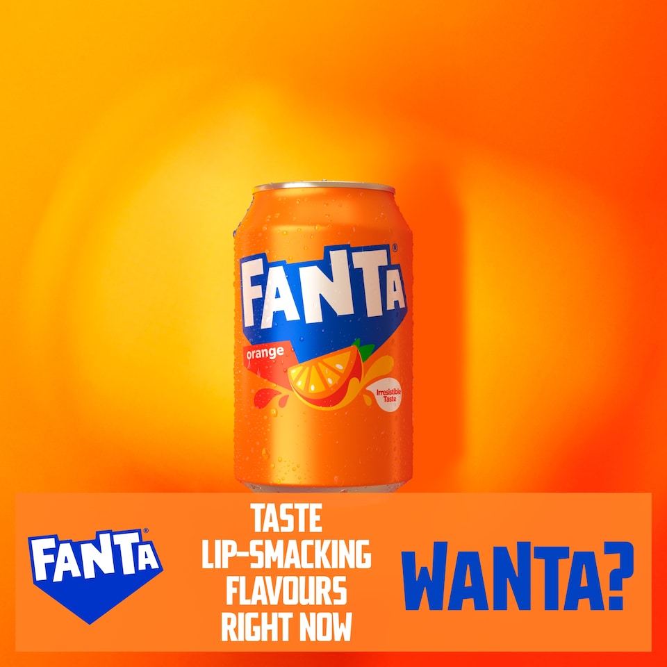 image 1 of Fanta Orange Soft Drink Cans 8 x 330 mL