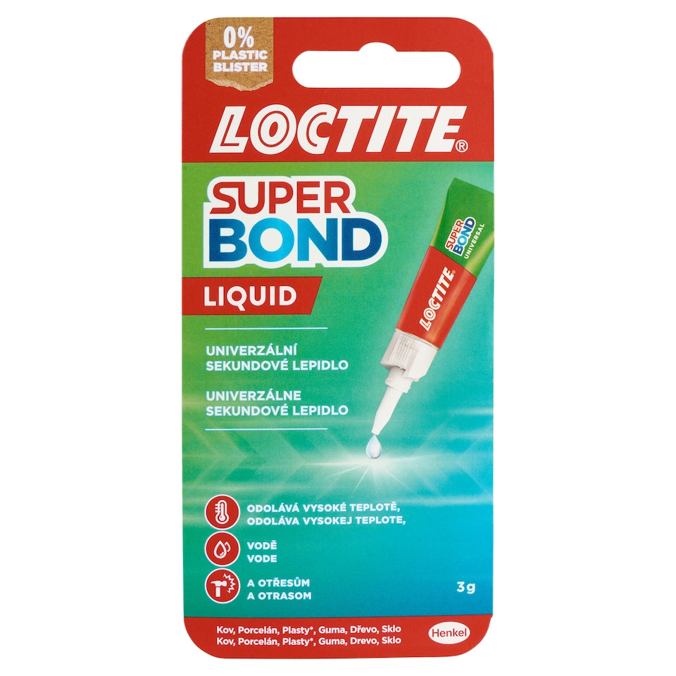 Obrázek 1 pro produkt Loctite Super Bond Liquid univerzální sekundové lepidlo 3g