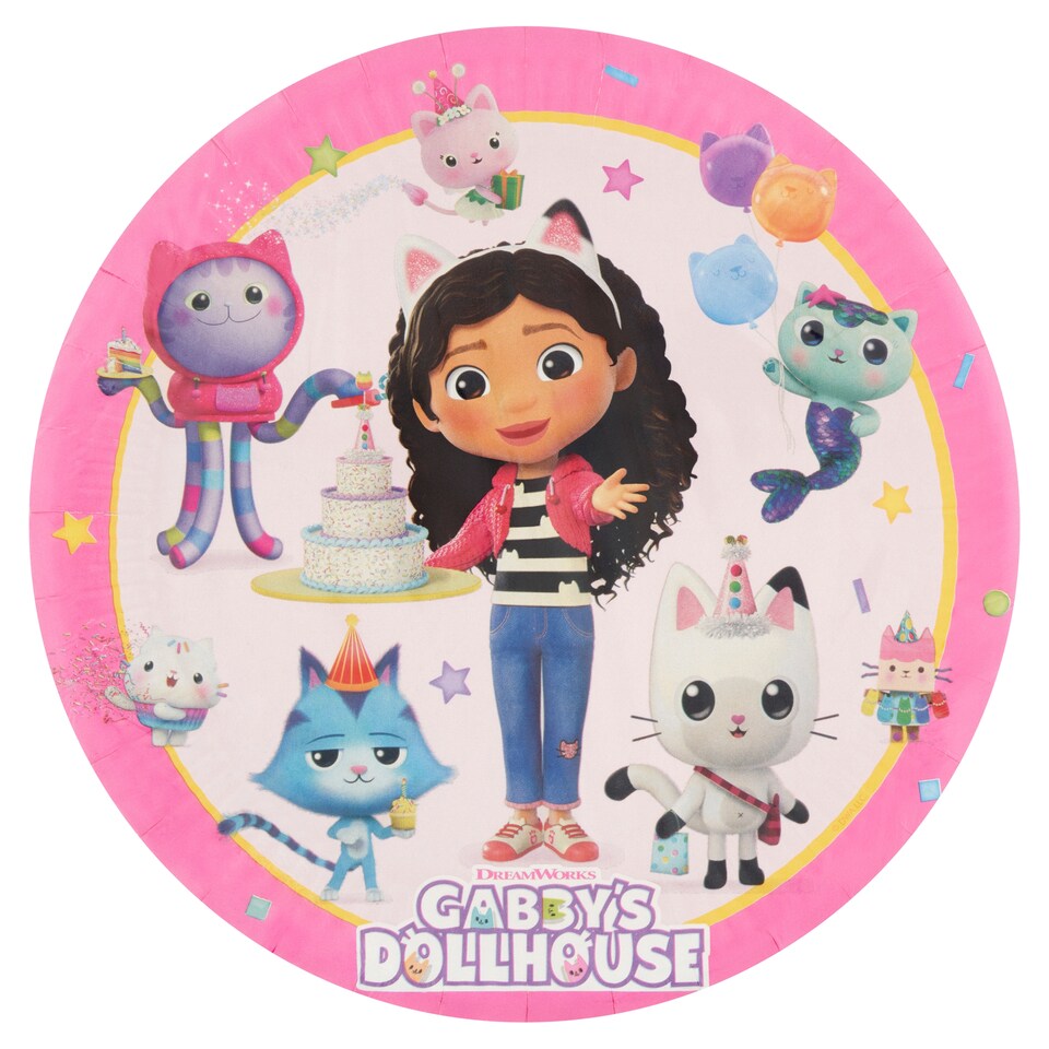 Decorata Party Dreamworks Gabby's Dollhouse papírové talíře 23 cm 8 ks