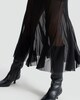 image 2 of F&F Sheer Panel Maxi Skirt in Black