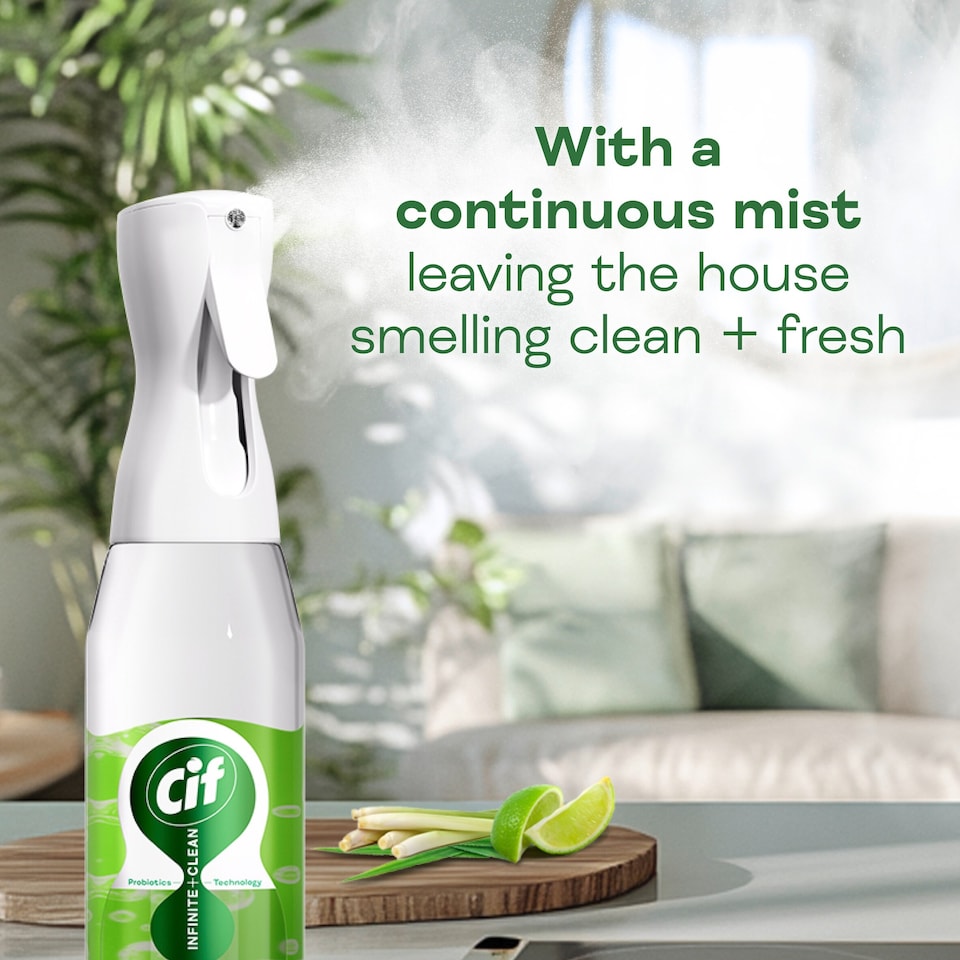 image 1 of Cif Infinite Clean All in One: Clean Lime and Lemongrass Spray 590ml