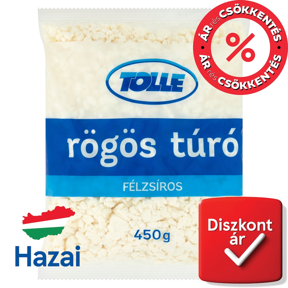 image 1 of Tolle Semi-Fat Rough Cottage Cheese 450 g