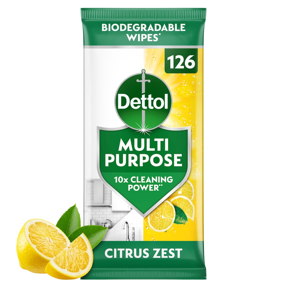 Dettol Multi-purpose Cleaning Wipes Citrus 126 Pack