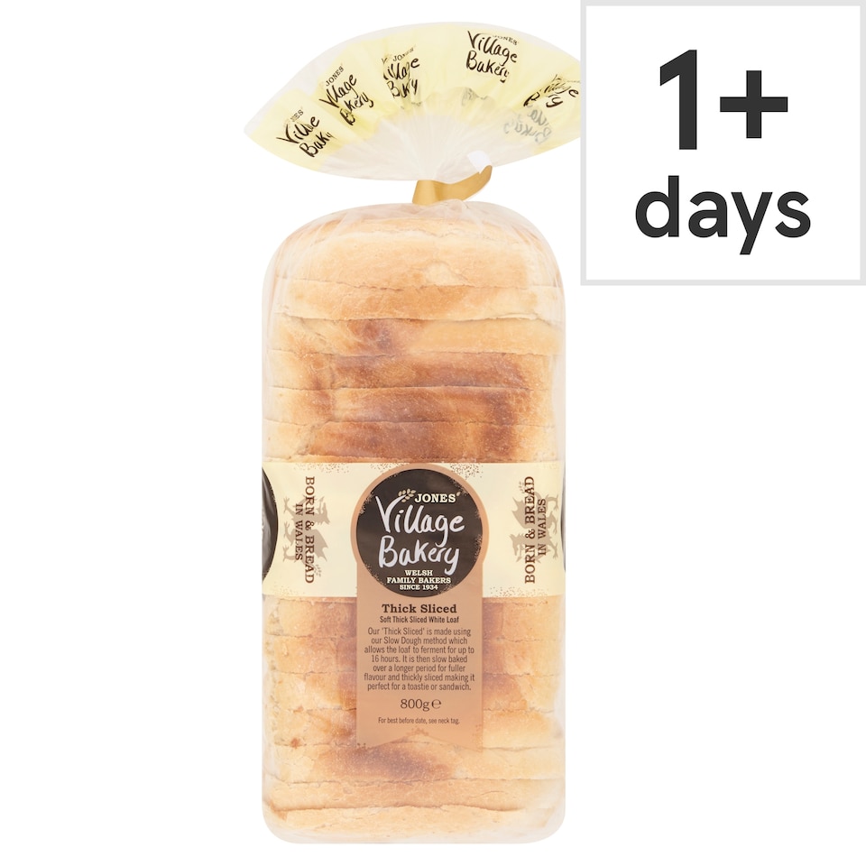 Jones Village Bakery Soft White Thick Sliced Loaf 800g