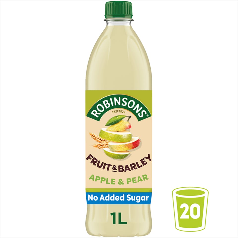 image 1 of Robinsons Fruit & Barley with Vitamins Apple & Pear Squash 1L