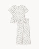 image 2 of F&F Girls 2-Piece Heart Print Top and Trousers Set in Multi Black White