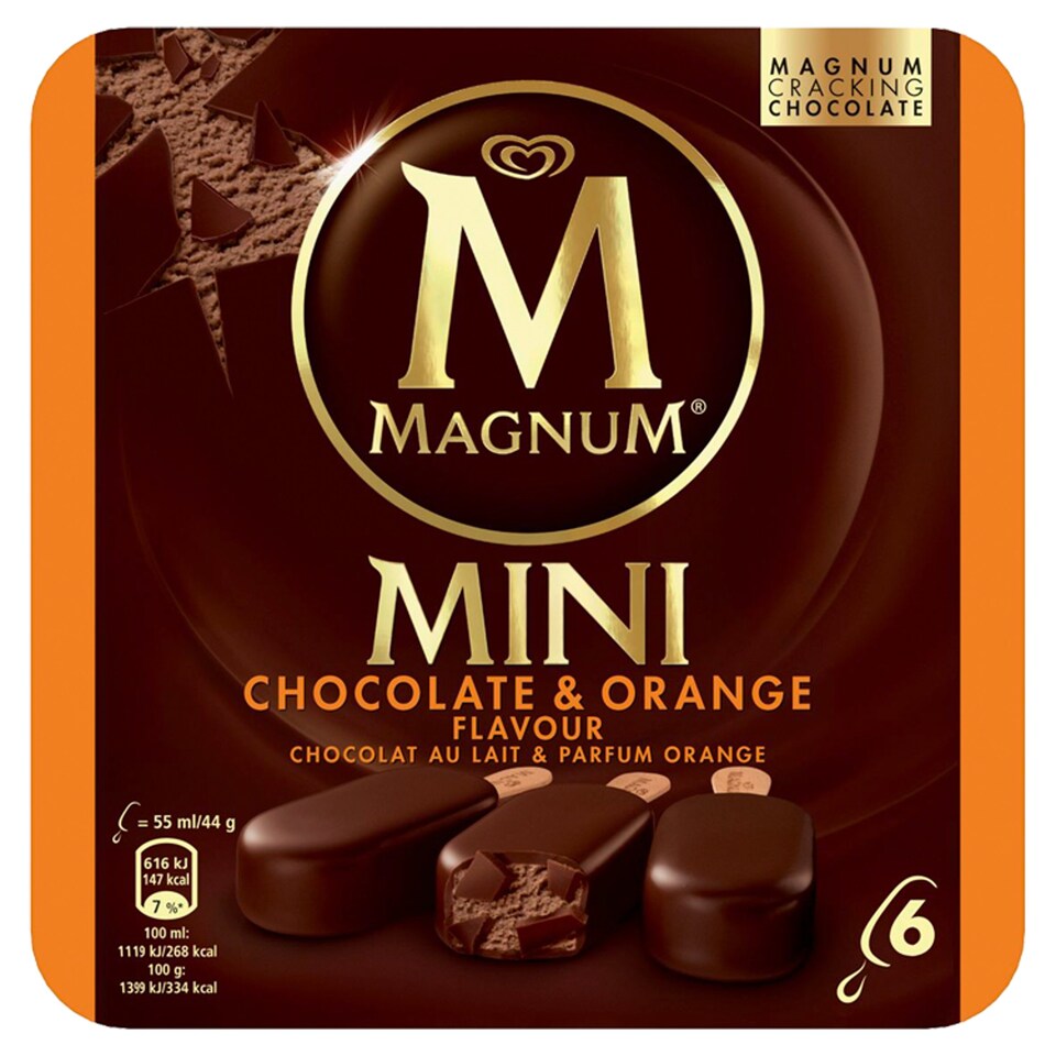 MAGNUM MINI MP ORANGE CHOCOLATE 6X55ml
