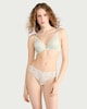 image 3 of F&F Floral Lace Mesh Thong in Green