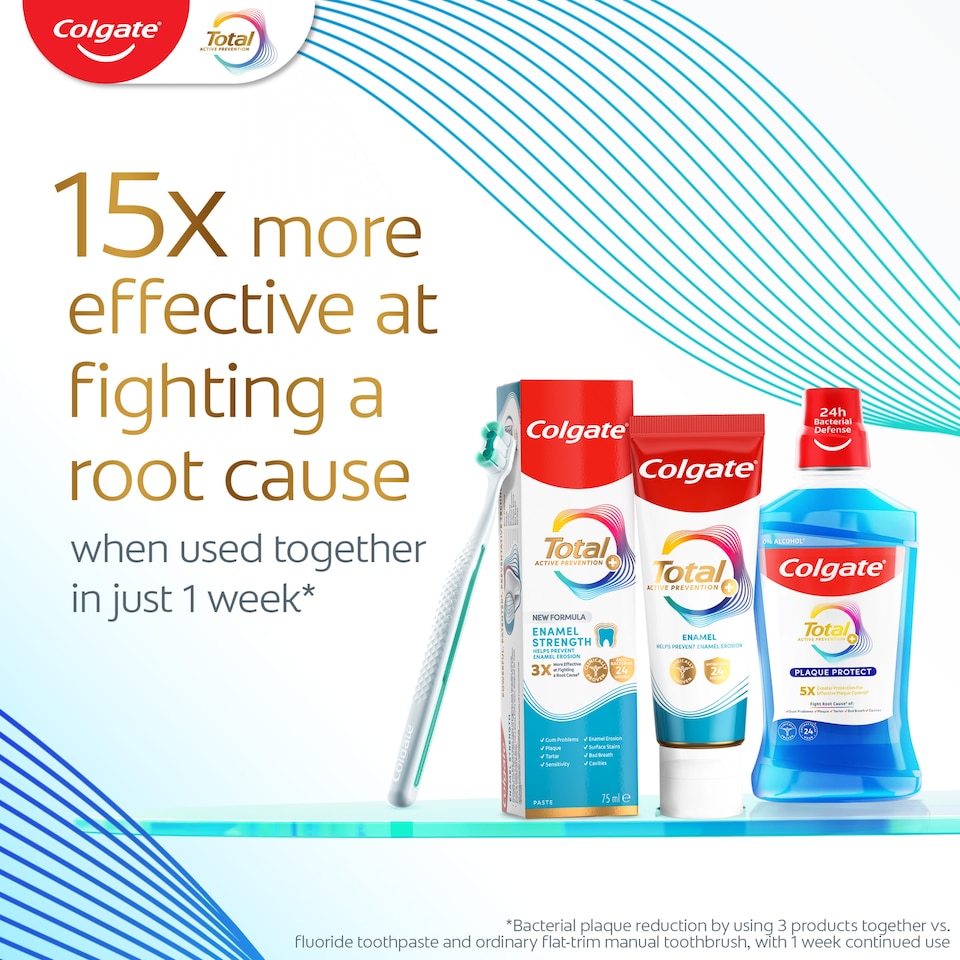 image 1 of Colgate Total Active Prevention+ Enamel Strength Toothpaste 75ml