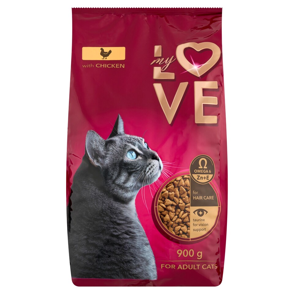 My Love teljes értékű száraztáp felnőtt macskák számára csirkével 900 g