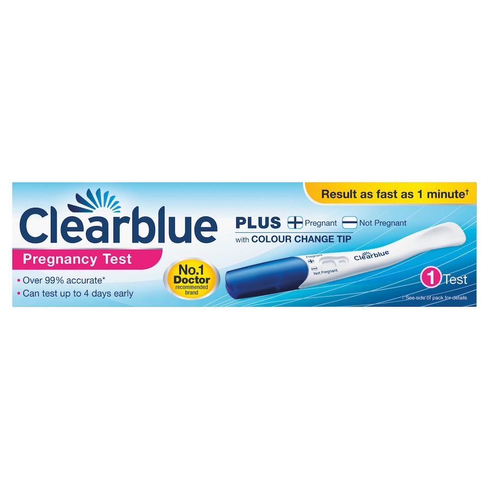 Fast Clearblue Plus Visual Pregnancy Test 1Ct