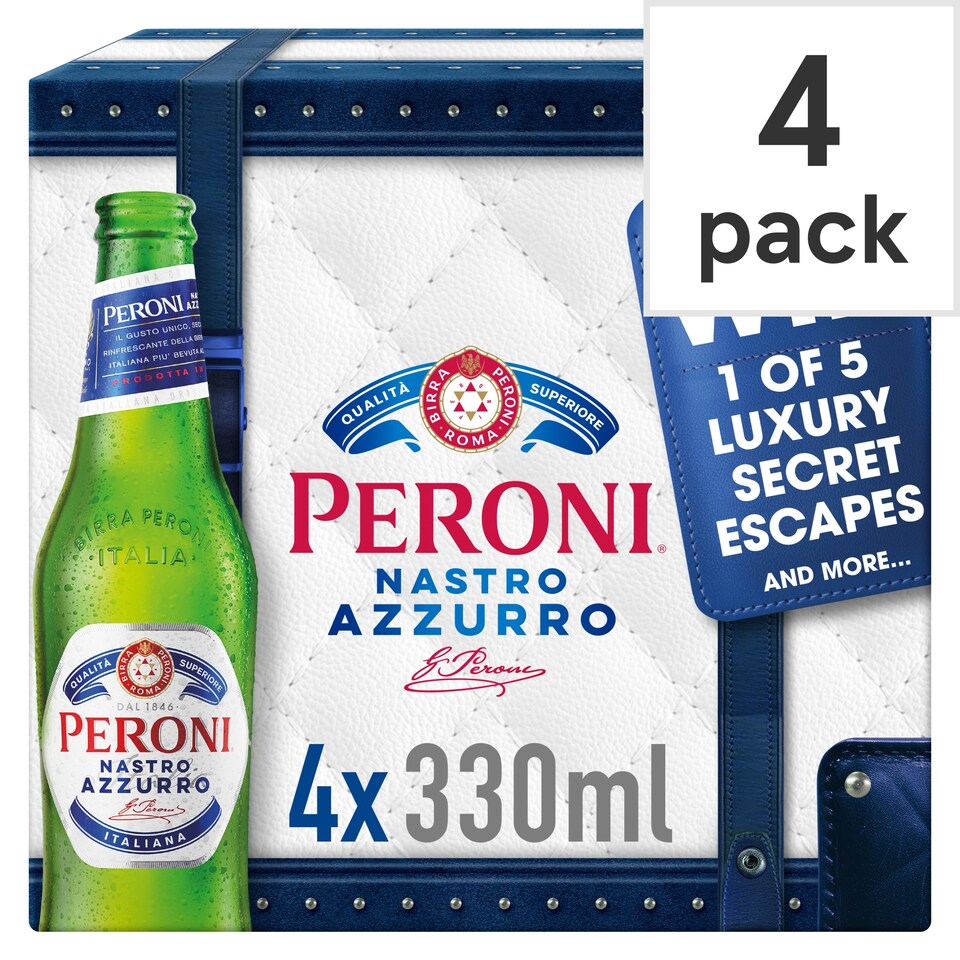 image 1 of Peroni Nastro Azzurro 4X330ml Bottles