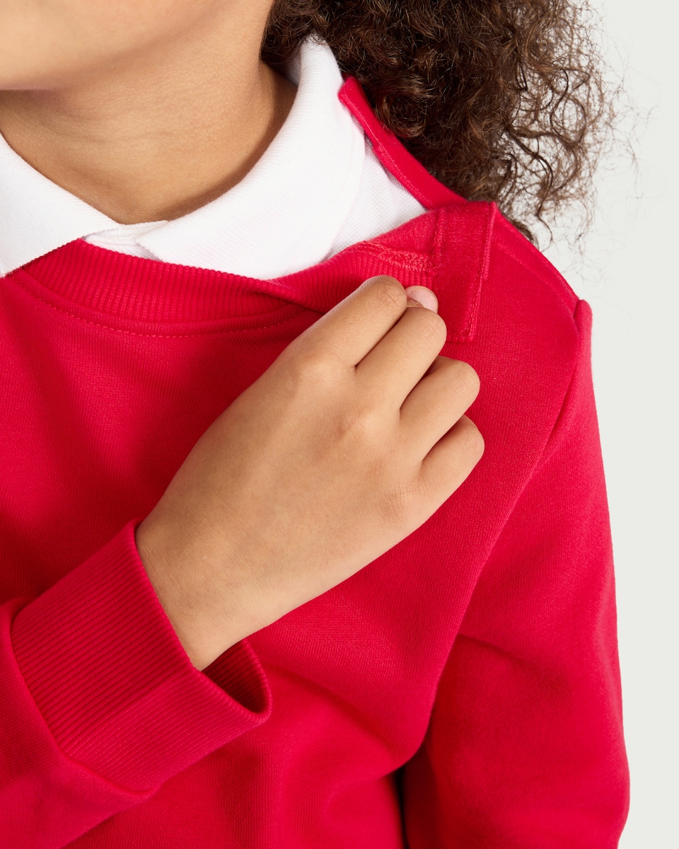 image 1 of F&F School Unisex 2-Pack Cotton Rich Sweatshirts in Red