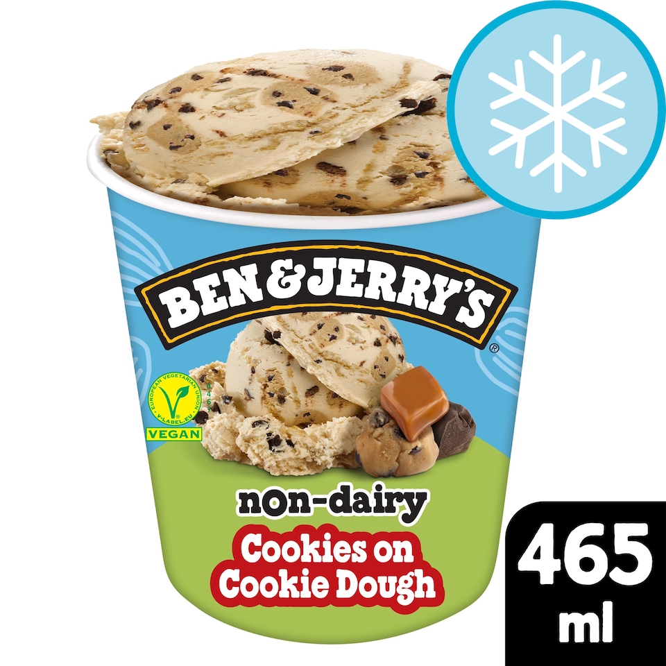 image 1 of Ben & Jerry's Cookies On Cookie Dough Dairy Free Vegan Ice Cream Tub 465ml