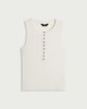 image 4 of F&F Cotton Rich Ribbed Button Detail Vest in White