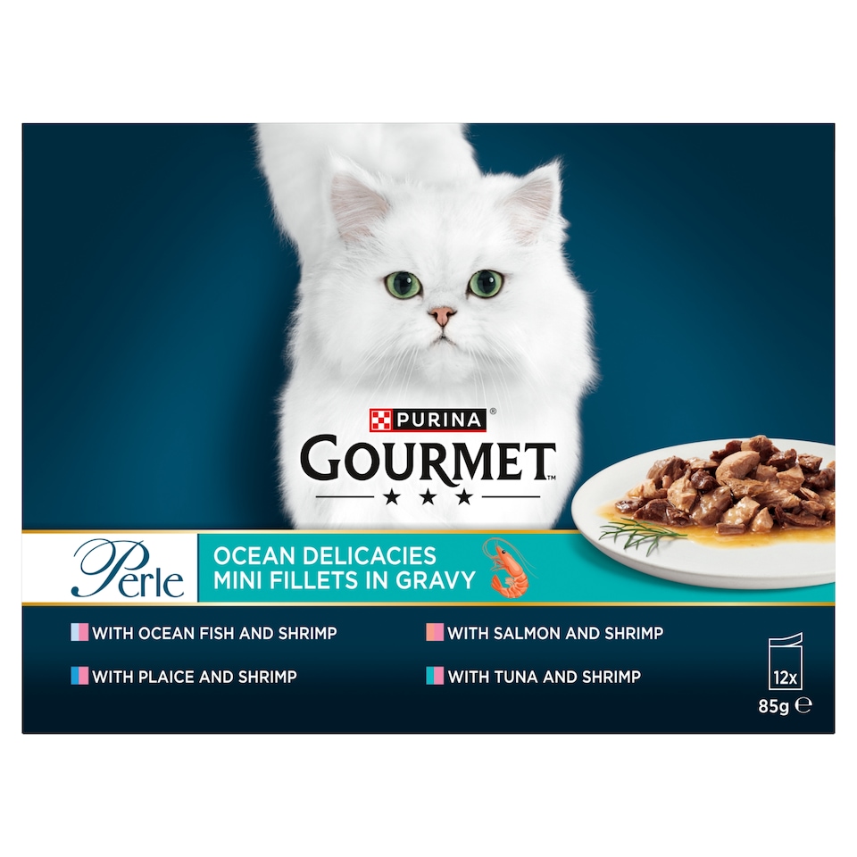 image 1 of Gourmet Perle Cat Food Ocean Delicacies In Gravy 12X85g