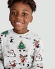 image 2 of F&F Boys Cotton Rich Festive Print Top and Cuffed Joggers Pyjamas in Grey Multi