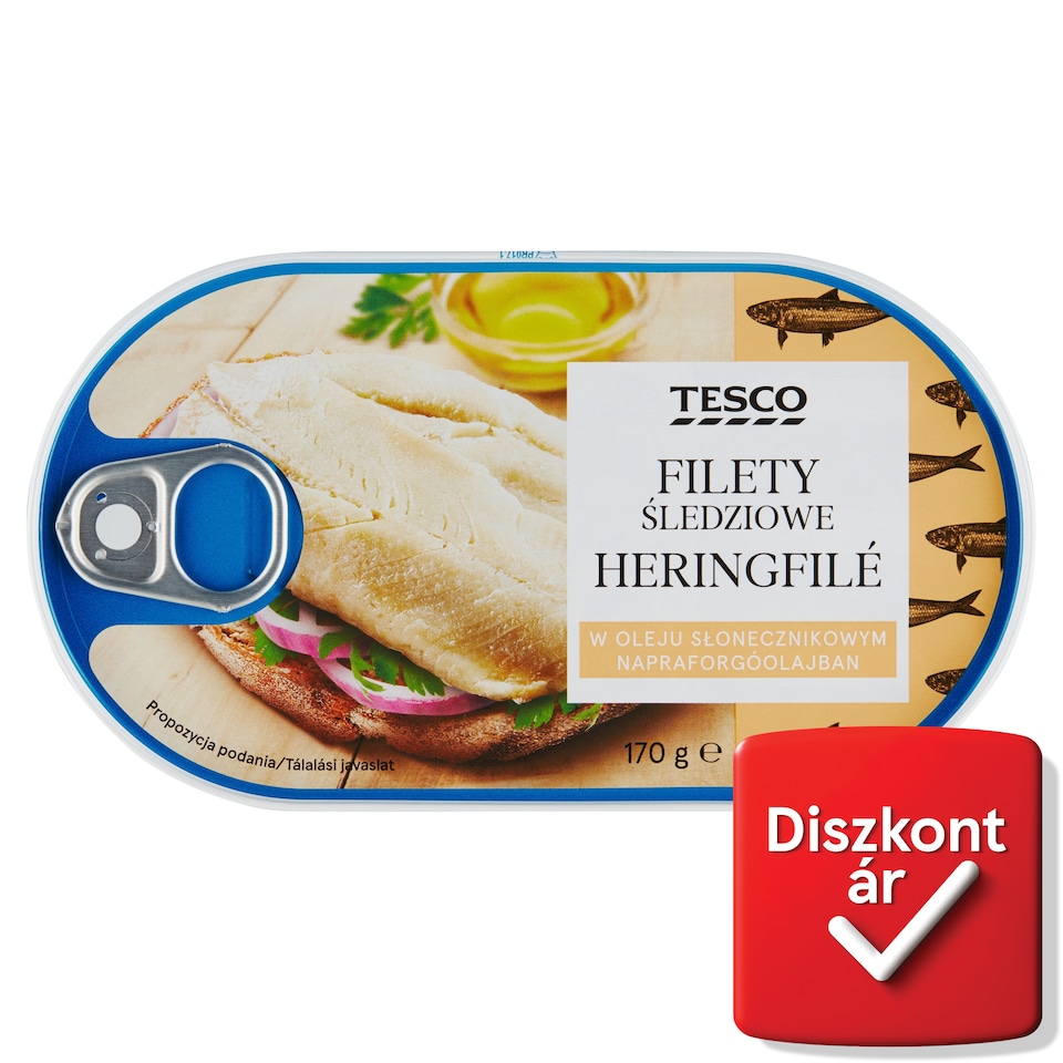Tesco Herring Fillet in Sunflower Oil 170 g