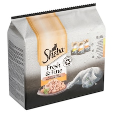 Sheba Fresh & Fine Kompletní mokré krmivo pro dospělé kočky 15 x 50g (750g)