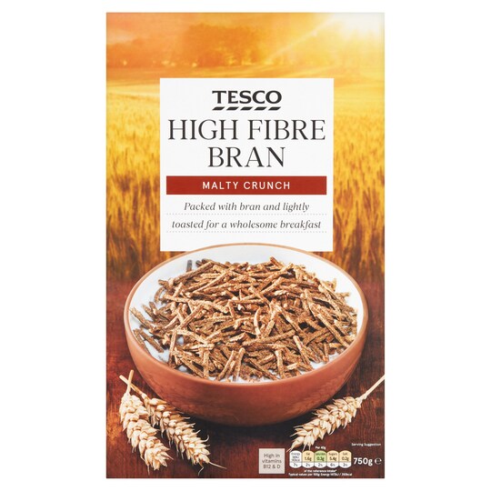 Tesco High Fibre Bran Cereal 750G Tesco Groceries