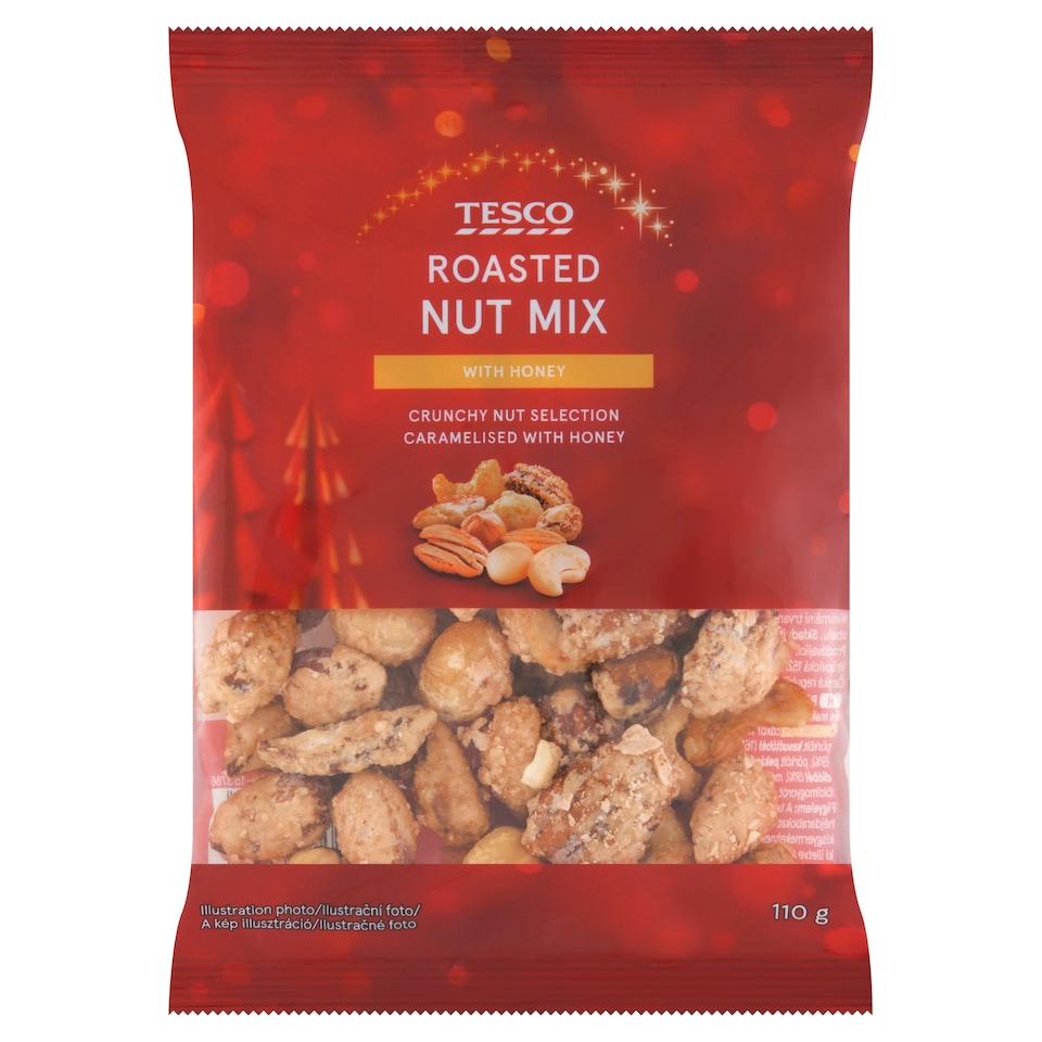 Tesco Směs jader mandlí, kešu ořechů, lískových ořechů, pekanových ořechů a makadamových ořechů 110g