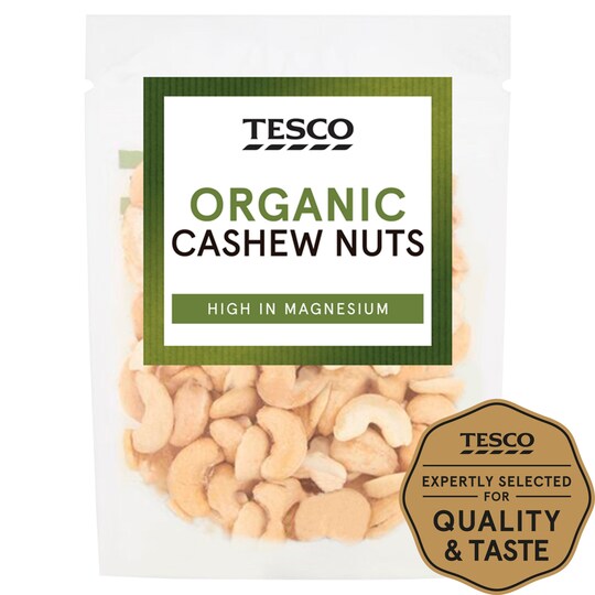 Tesco Organic Fair Trade Cashew Nuts 150G Tesco Groceries