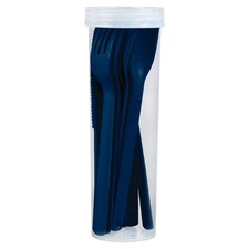 Tesco Navy 4 Person Plastic Cutlery Set