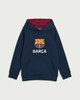 image 3 of Barcelona FC Cotton Rich Hoodie in Navy