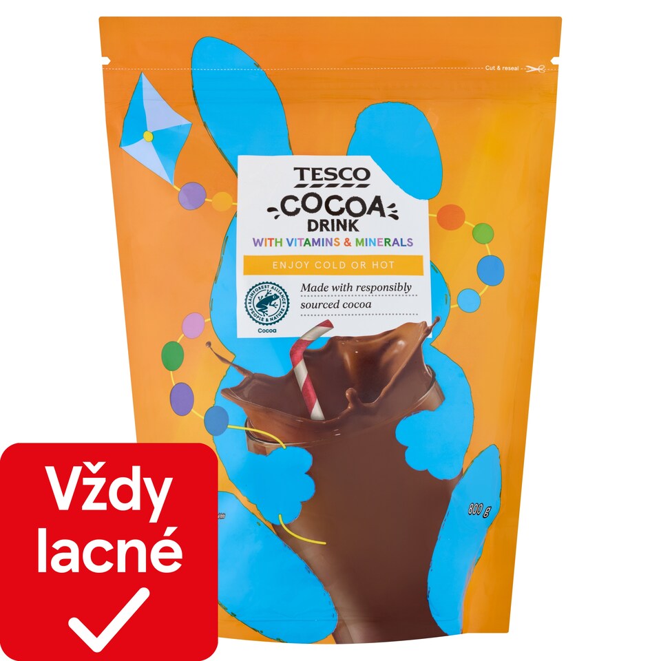 Tesco Sladená instantná kakaová zmes na prípravu nápoja 800 g
