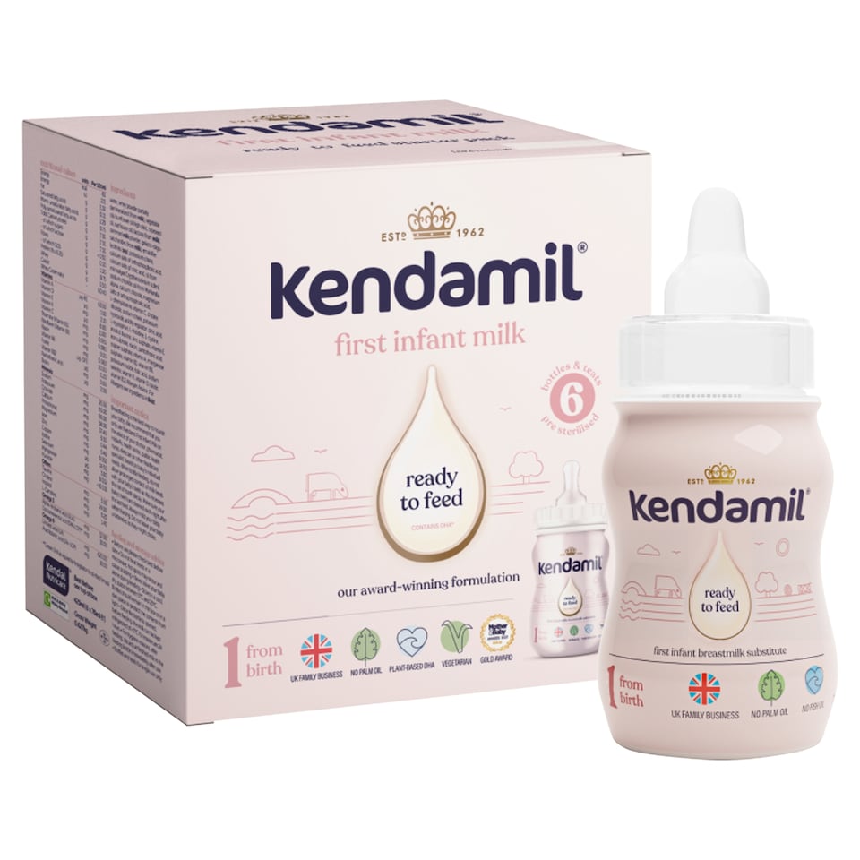 image 1 of Kendamil First Infant Milk Ready to Feed Starter Pack 6 x 70ml