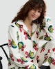 image 1 of The Grinch Wreath Print Shirt and Trousers Pyjamas in Stone