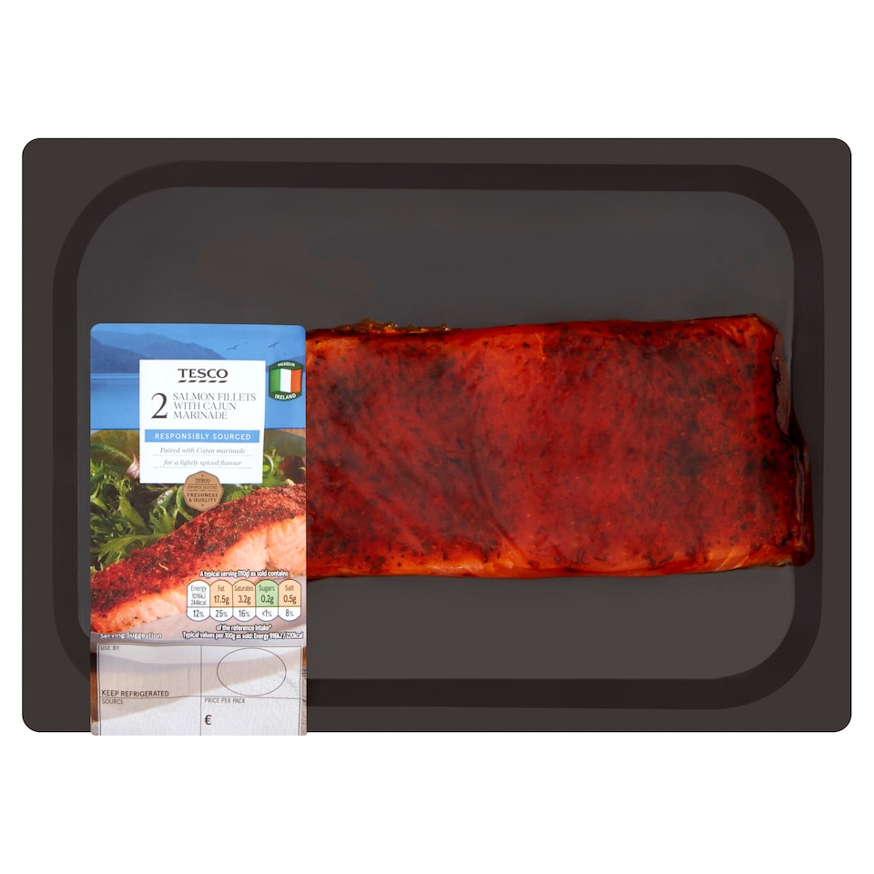 Tesco Salmon Fillets With Cajun Marinade 220G