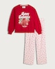 image 4 of F&F Cotton Rich Strawberry Print Pyjama Set in Red