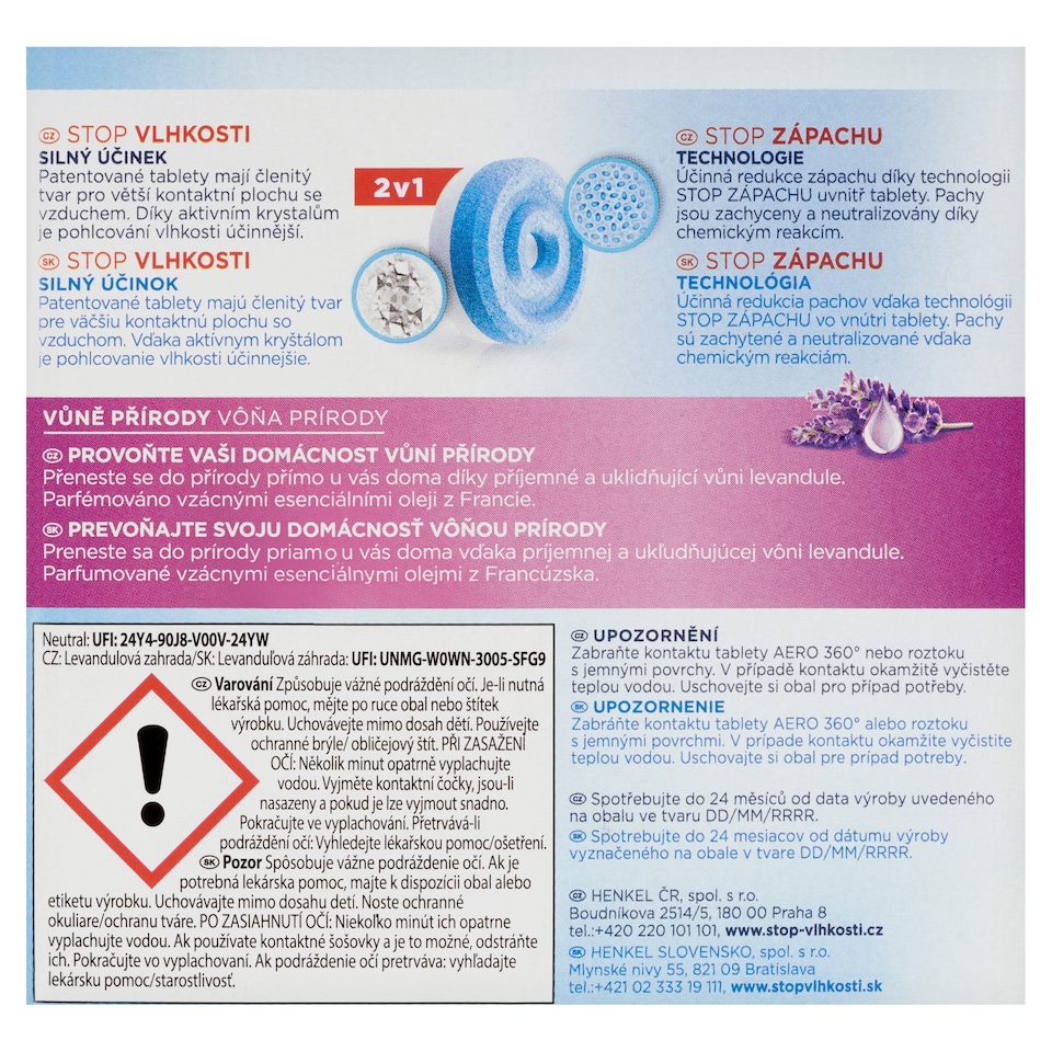 image 1 of Ceresit Stop Vlhkosti Aero 360° Moisture Absorber 4 x 450g (1800g)