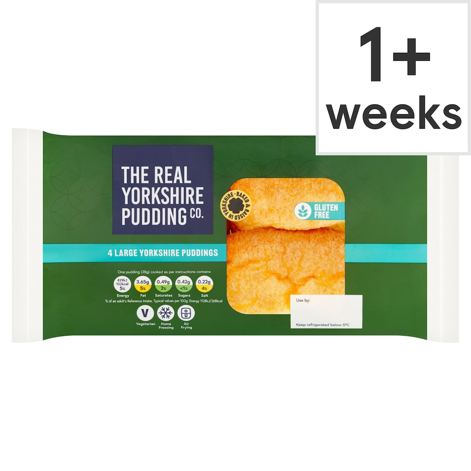 The Real Yorkshire Pudding Co. Gluten Free Large Yorkshire Puddings 160g
