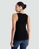 image 3 of F&F Lurex Ribbed Crew Neck Racer Vest in Black