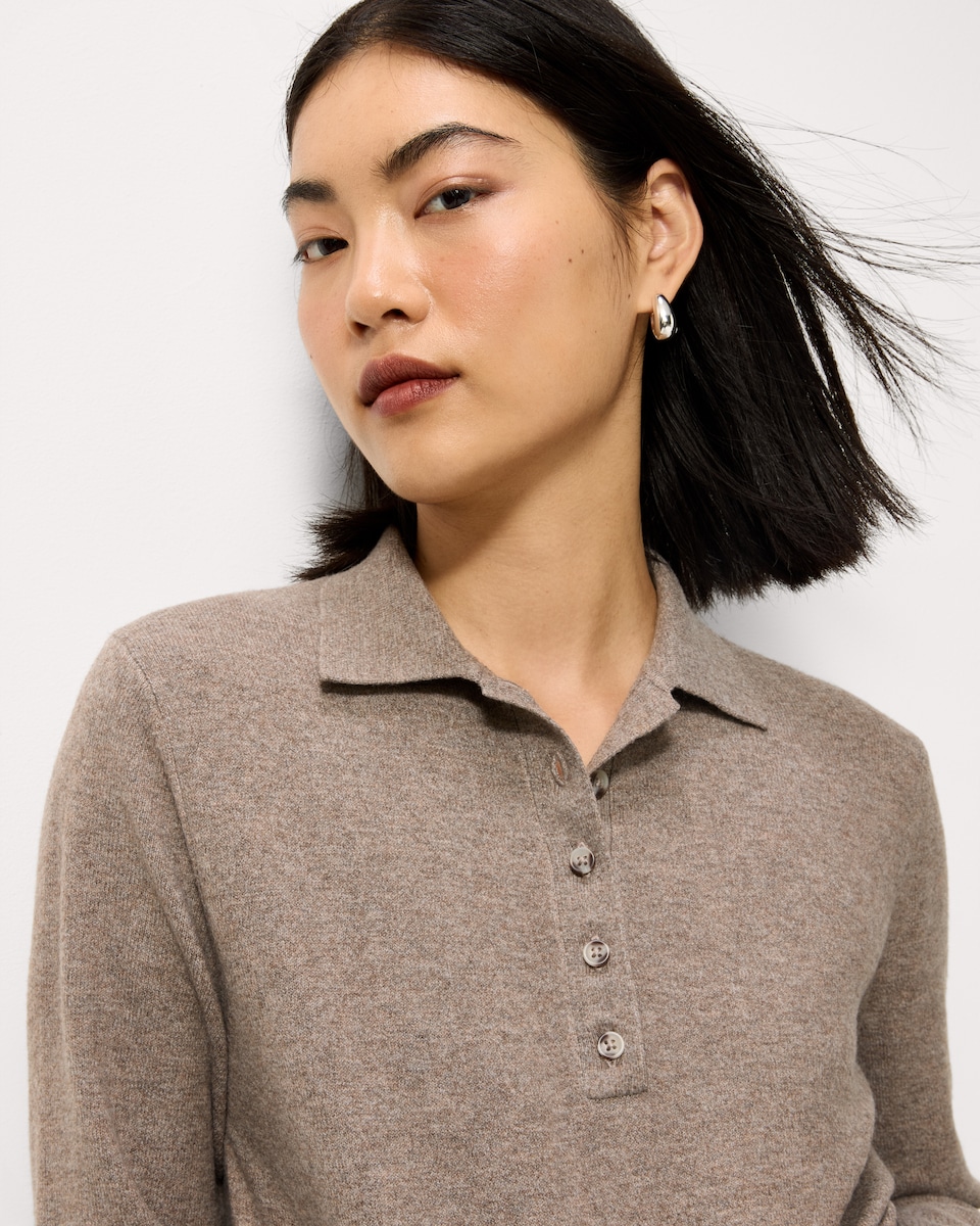 image 1 of F&F Collared Jumper in Mink
