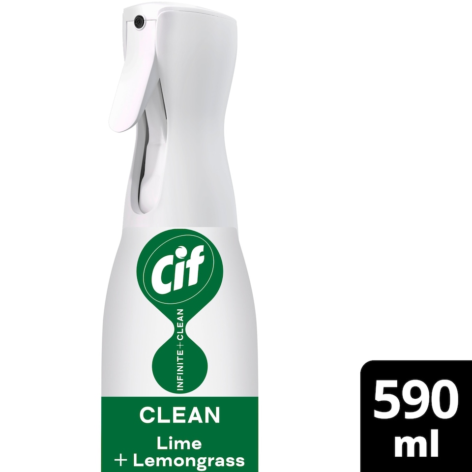 image 1 of Cif Infinite Clean All in One: Clean Lime and Lemongrass Spray 590ml