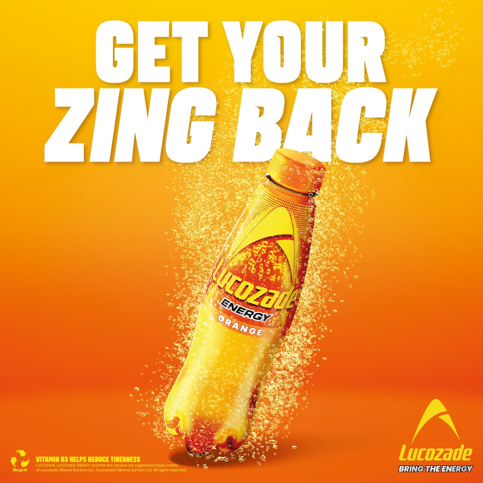 image 1 of Lucozade Energy Orange 4 X 380Ml