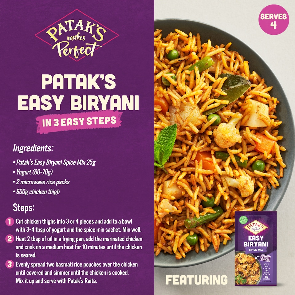 image 1 of Patak's Easy Biryani Spice Mix 25g