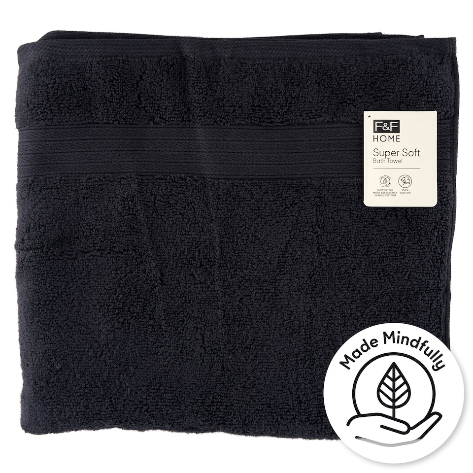 F&F Home Black Supersoft törölköző 70 cm x 127 cm