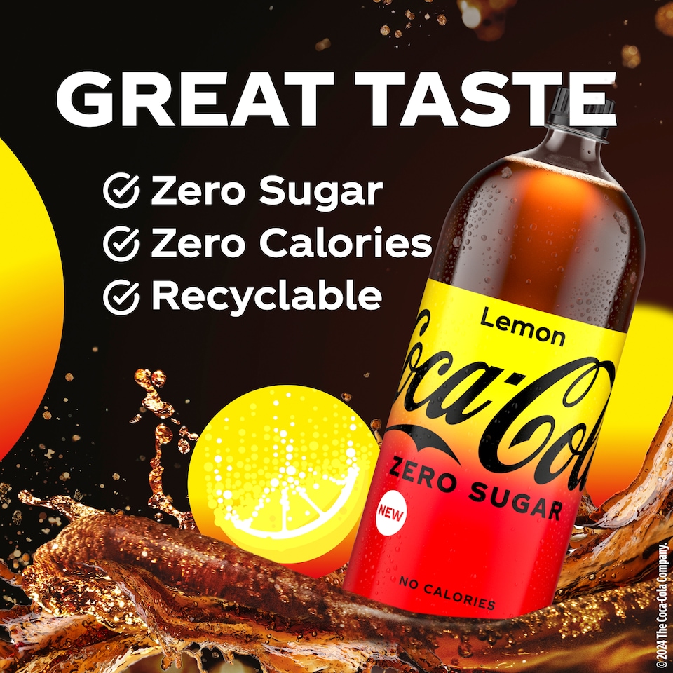 image 1 of Coca-Cola Zero Sugar Lemon 2L