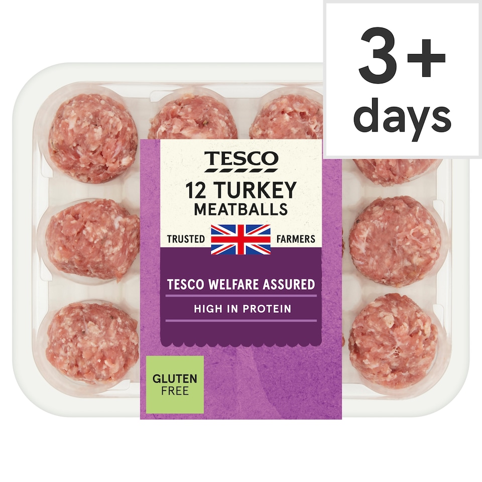 Tesco British Turkey Meatballs 12 Pack 336g