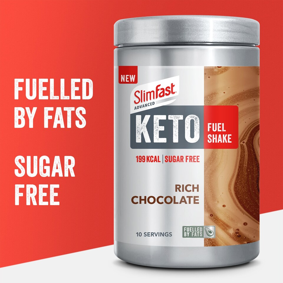 image 1 of SlimFast Advanced Keto Fuel Powdered Shake Mix - Rich Chocolate 350g