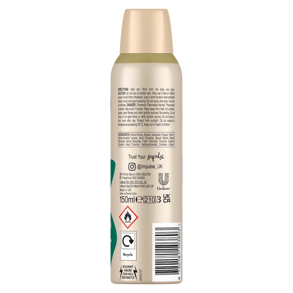 image 1 of Impulse Hint Of Musk Body Fragrance 150Ml