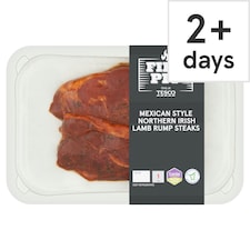 Tesco Fire Pit Mexican Style Northern Irish Lamb Rump Steaks 220g