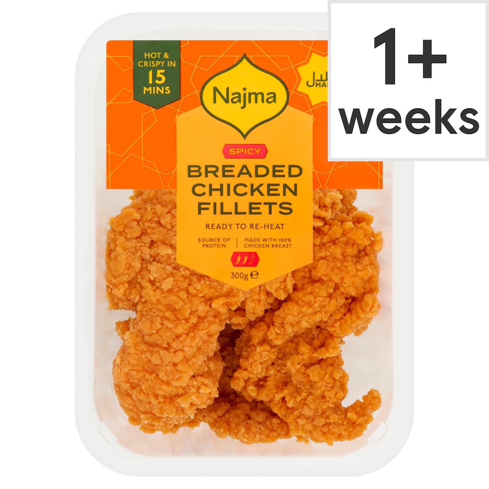 Najma Halal Spicy Breaded Chicken Fillets 300G