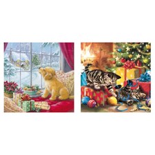 Tesco Traditional Cat And Dog Cards 10 Pack